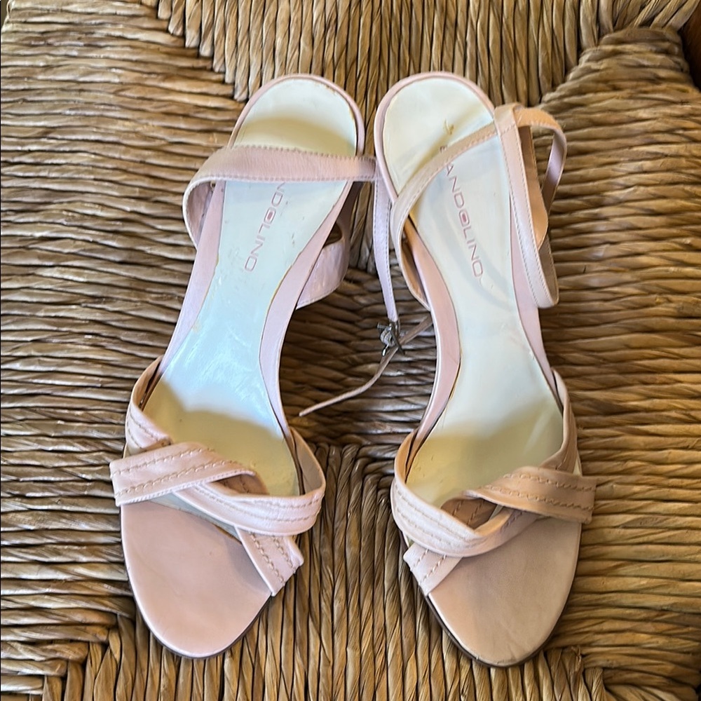 Bandolino Pink Wedge Sandals with Ankle Strap